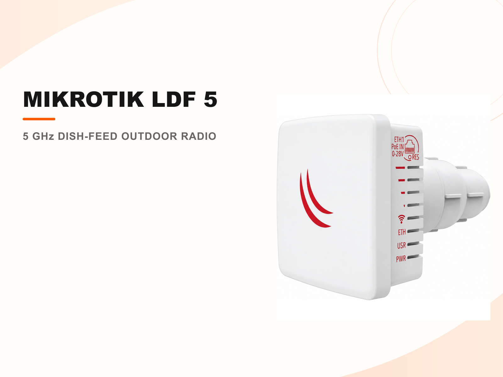 MikroTik LDF 5 Long-Range 5 GHz Dish-Feed Radio